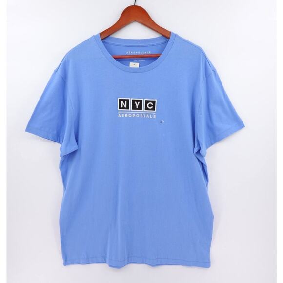 Bundle of 2 Aeropostale NYC Tee Mens XL Blue Embroidery Shirt Cotton Streetwear - Picture 2 of 16